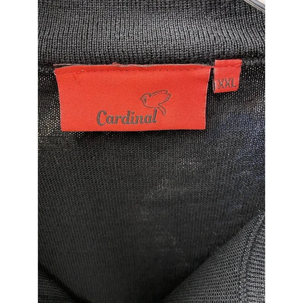 Cardinal‎ 100% Merino Wool 1/4 Zip Sweater Men's Large Black Made In Portugal